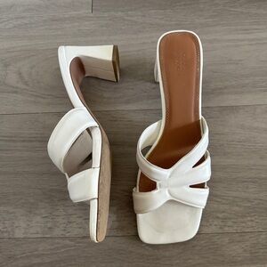 Elegant White Women's Heeled Sandals